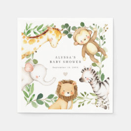 Safari-Tiere Baby Shower Party Papiertücher Serviette