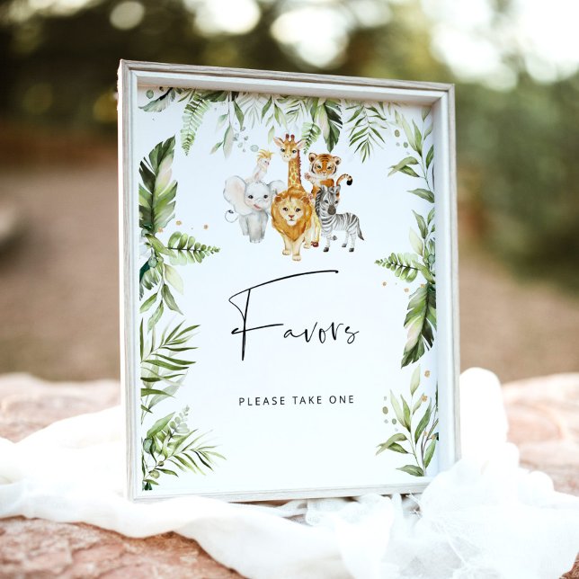 Safari-Tiere Babydusche bevorzugt Poster (Von Creator hochgeladen)