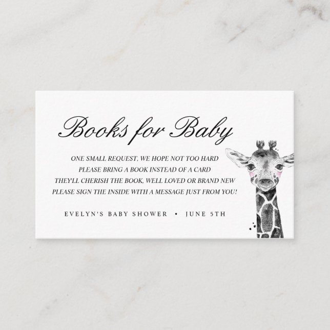 Safari-Tiere | Bücher für Baby Begleitkarte (Vorderseite)