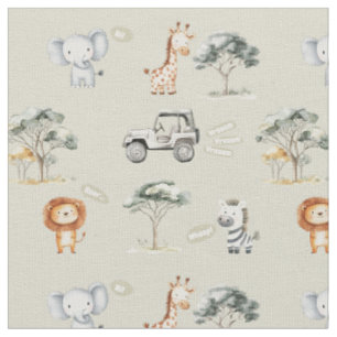 Safari-Tiere Dschungel Kinderzimmer Wildtiere  Stoff
