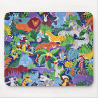 Safari-Tiere farbiges Muster