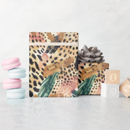 Safari Tiere für Druckmuster Muster Savannah Boho Geschenkpapier