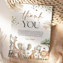 Safari-Tiere geschlechtsneutrale Babyparty
