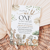 Safari-Tiere geschlechtsneutrale Babyparty