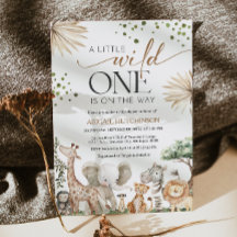 Safari-Tiere geschlechtsneutrale Babyparty