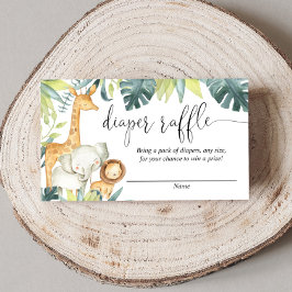 Safari-Tiere geschlechtsneutrale Gewinnerkarten Begleitkarte