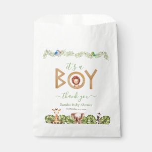 Safari-Tiere Jungen-Baby-Party Süßer Löwe Holz Geschenktütchen