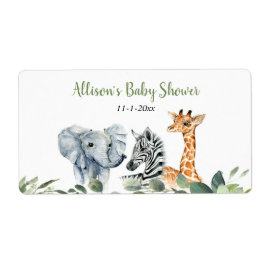 Safari-Tiere Mini-Wasserflasche oder Champagner