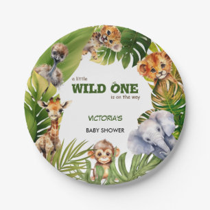 Safari-Tiere Süß Geschlechtsneutrale Babyparty Pappteller
