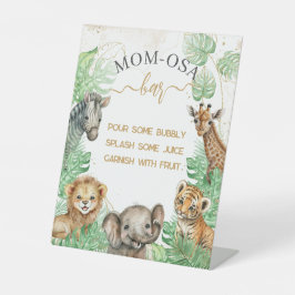 Safari-Tiere Tropische Vegetation Kinderdusche Bar Sockelschild