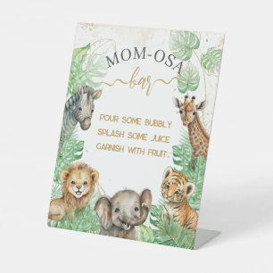 Safari-Tiere Tropische Vegetation Kinderdusche Bar Sockelschild