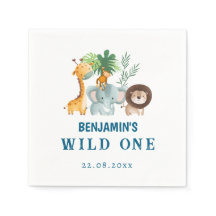 Safari-Tiere Tropischer Dschungel Wild One Geburts