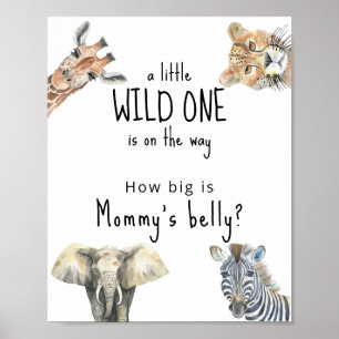 Safari-Tiere - Wie groß ist Mommy's Bauch? Poster