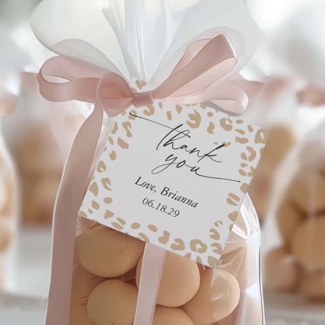 Safari Tierprint Gender Neutral Baby Shower Geschenkanhänger (Safari Animals, Gender Neutral Shower favor thank you tag.)