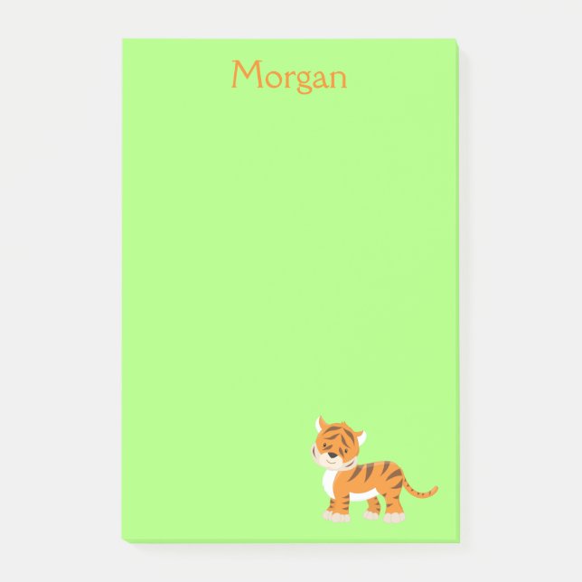 Safari Tiger Post-it Klebezettel (Vorderseite)