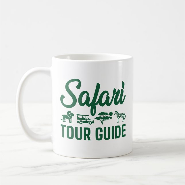 Safari Tour Guide Kaffeetasse (Links)