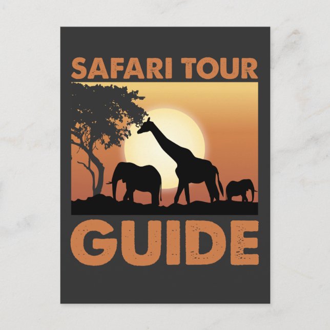 Safari Tour Guide Wild African Animal Postkarte (Vorderseite)