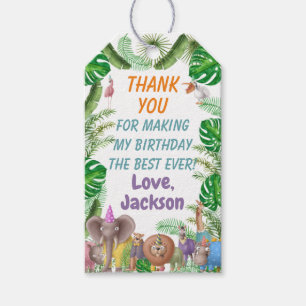 Safari Tropical Gift Tags Geschenkanhänger