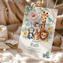 Safari Tropical Jungle Animals Raffle Diapper