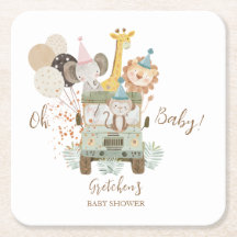 Safari Truck Jungle Animals Boho Babydusche