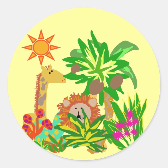 Safari Tshirts und Geschenke Runder Aufkleber (Vorderseite)