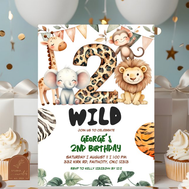 Safari two wild birthday einladung (Von Creator hochgeladen)