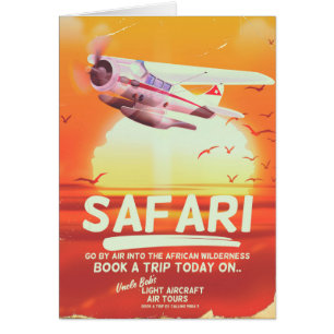 Safari Vintages Abenteuerposter.