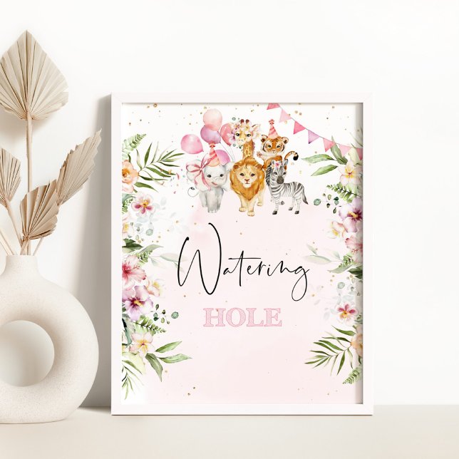 Safari Wasserloch Schild. Tropische Getränke Poster (Von Creator hochgeladen)