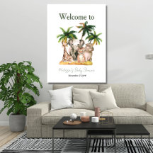 Safari Wild Animals Tropical Island Babydusche