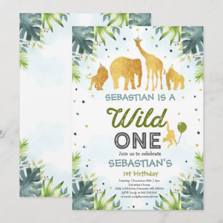 Safari Wild Ein Geburtstag Einladung Wild Ein Part