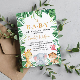 Safari Wild Oh Baby! Einladung der Babydusche