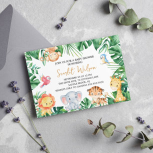 Safari Wild Oh Baby! Einladung der Babydusche
