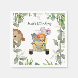 Safari Wild One 1. Geburtstag Junge Serviette
