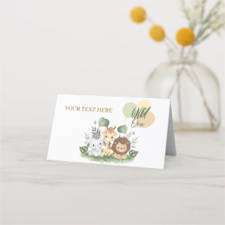 Safari Wild One Baby Falten Platzkarten! Platzkarte