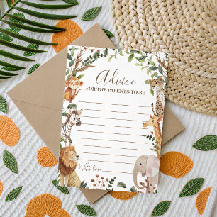 Safari Wild One Baby Shower Beratungskarte Einladung