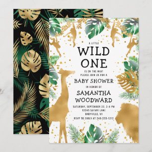 Safari Wild One Baby shower Invitation