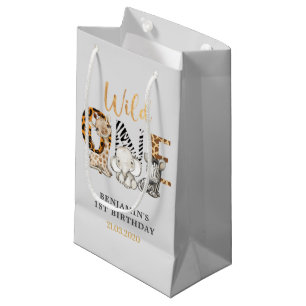 Safari Wild One Birthday Party Kleine Geschenktasc Geschenktüte