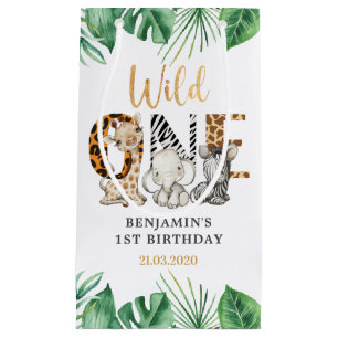 Safari Wild One Birthday Party Kleine Geschenktasc Geschenktüte