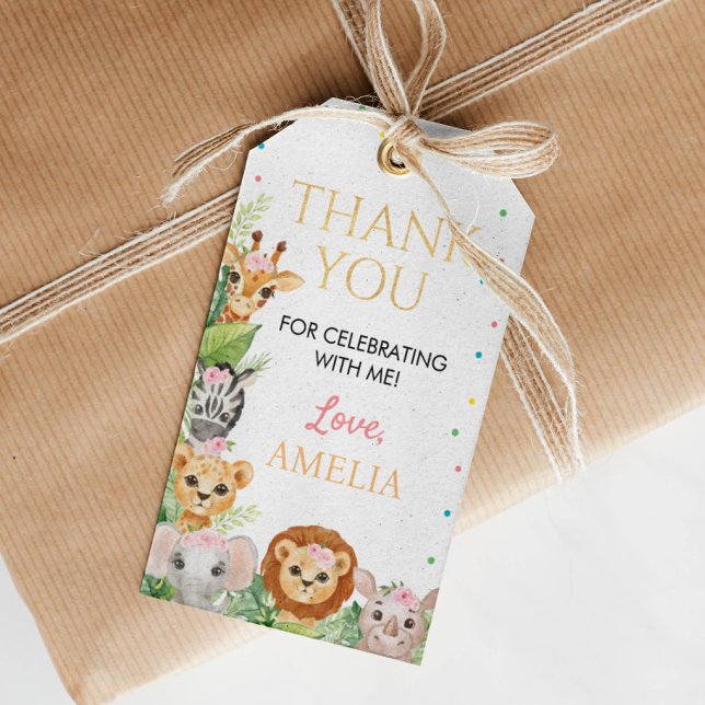 Safari Wild One Favor Tag Geschenkanhänger (Von Creator hochgeladen)