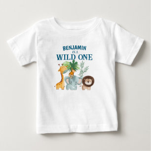 Safari Wild One-Shirt Baby-Junge Baby T-shirt