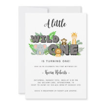 Safari Wild Une invitation d'anniversaire