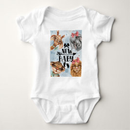 Safari Wildbaby Dusche Blue Baby Bodysuit Strampler