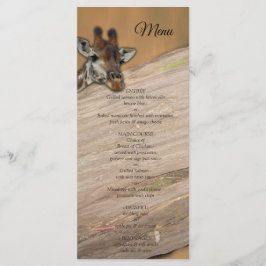 Safari Wildlife Menu Menükarte