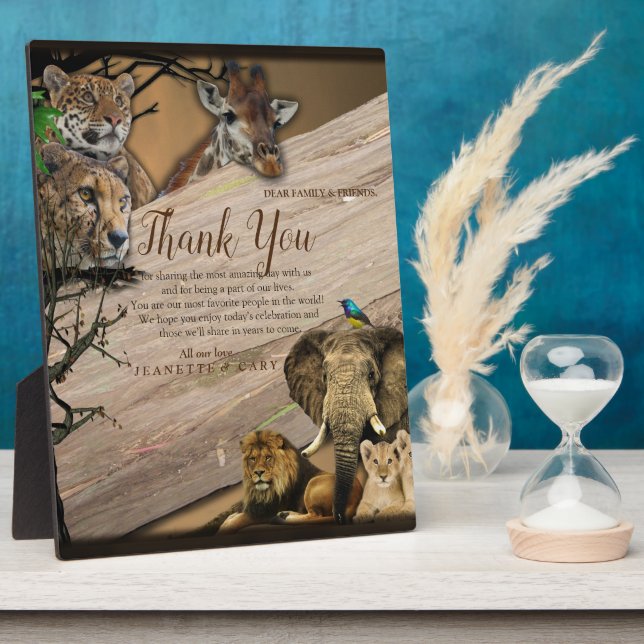 Safari Wildlife Merci Plaque (Côté)