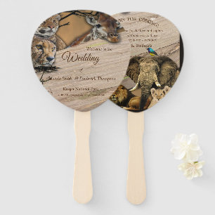 Safari Wildlife Outdoor Wedding Hand Fans Fächer