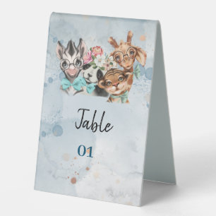 Safari wildo baby Dusche Table Zelt Sign Tischaufsteller
