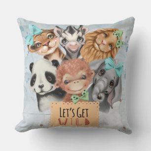Safari wildone baby Blue Kissen