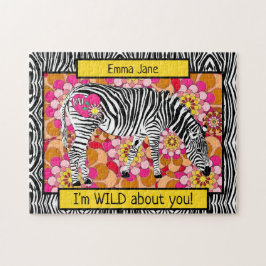 Safari Zebra mit Herz und Liebe Valentinstag