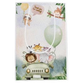 Safari Zoo Birthday Medium Gift Bag Mittlere Geschenktüte