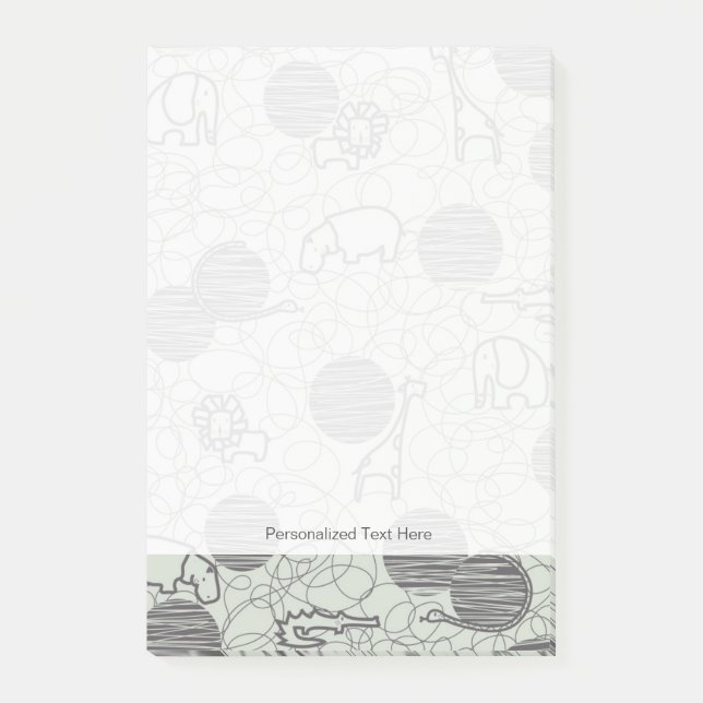 Safaritiere 1 post-it klebezettel (Vorderseite)